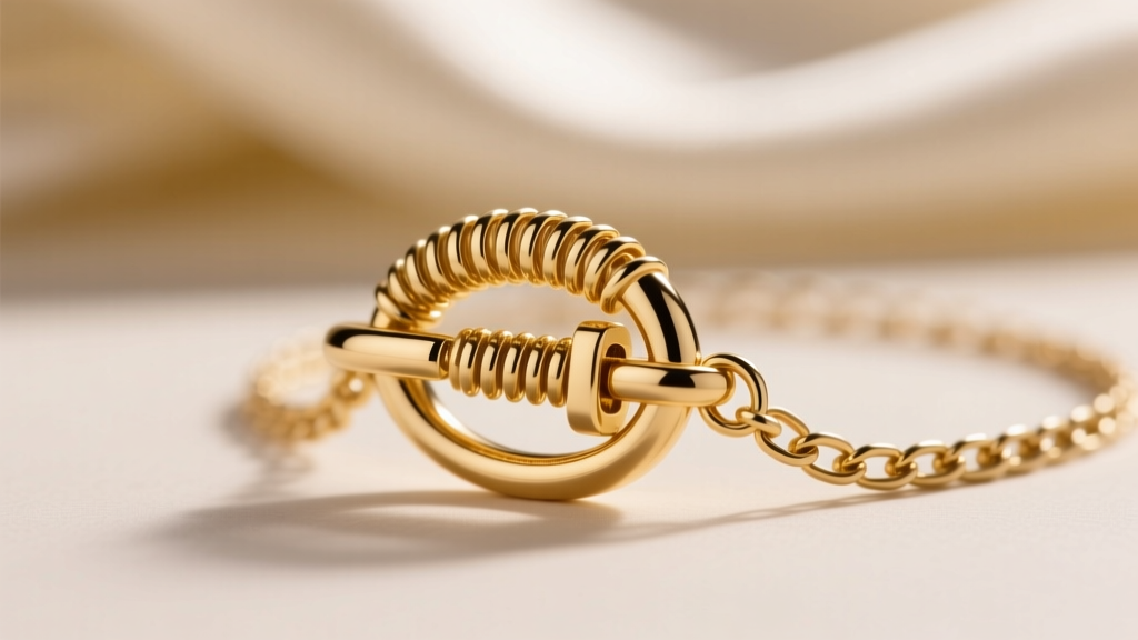 Macro shot of a 14k gold lobster clasp on a 2mm box chain, highlighting the spring mechanism and a securely soldered jump ring