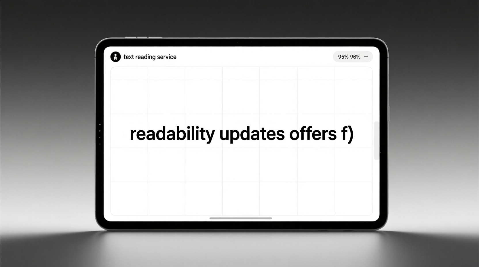 text only reading service readability updates offers f