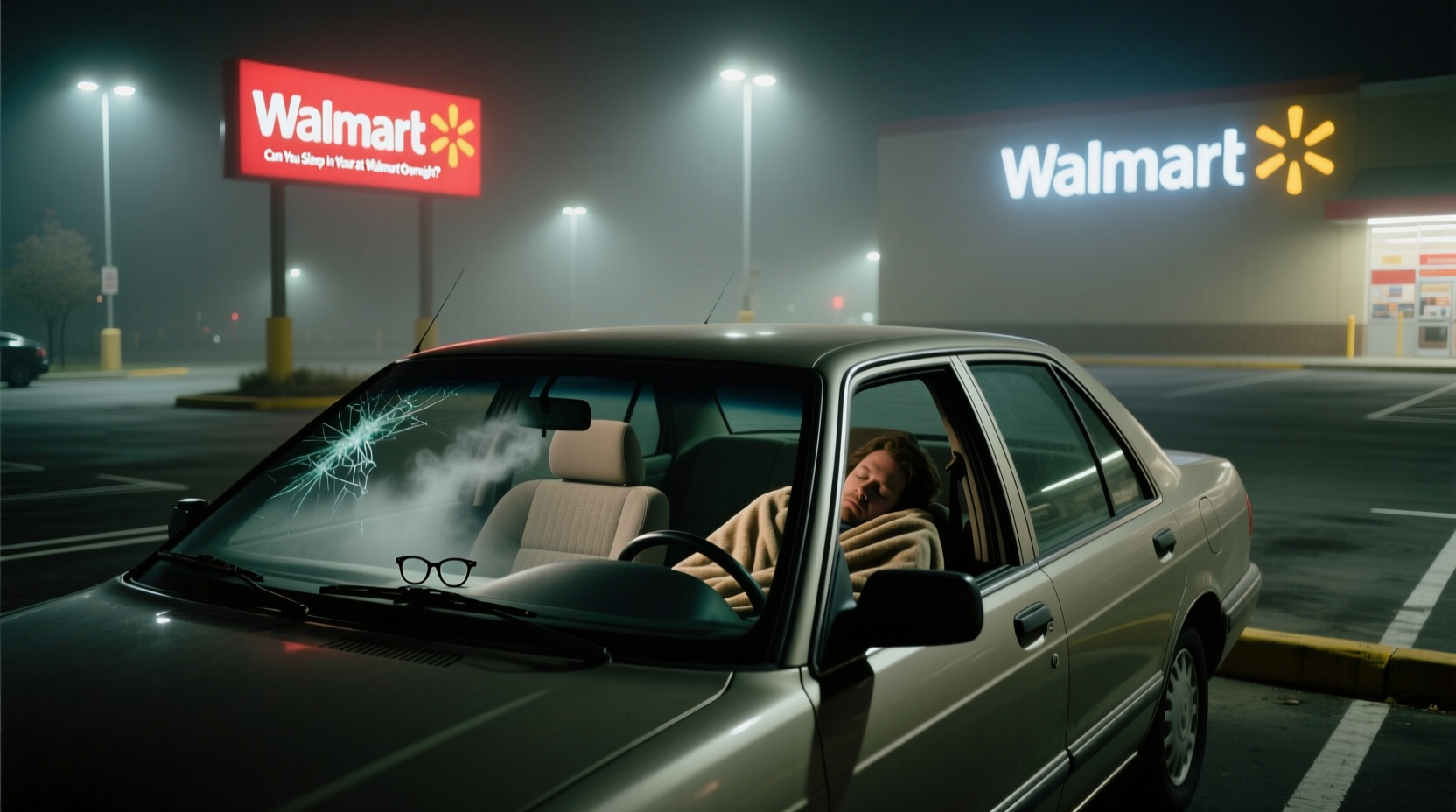 can i sleep in my car at walmart