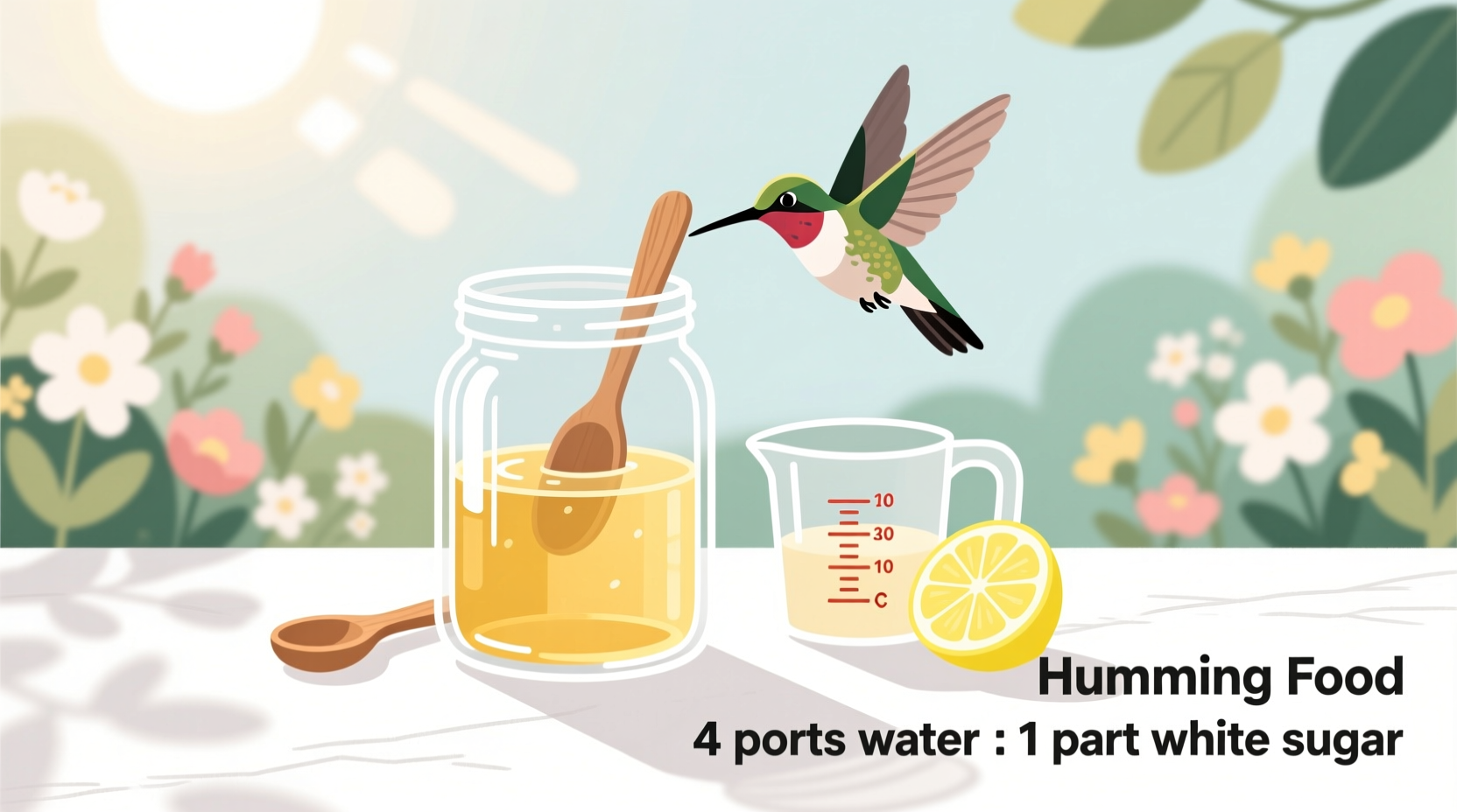 how to make humming bird food