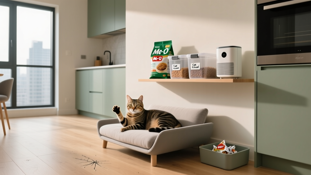 Me-O Cat Food Review in Small House