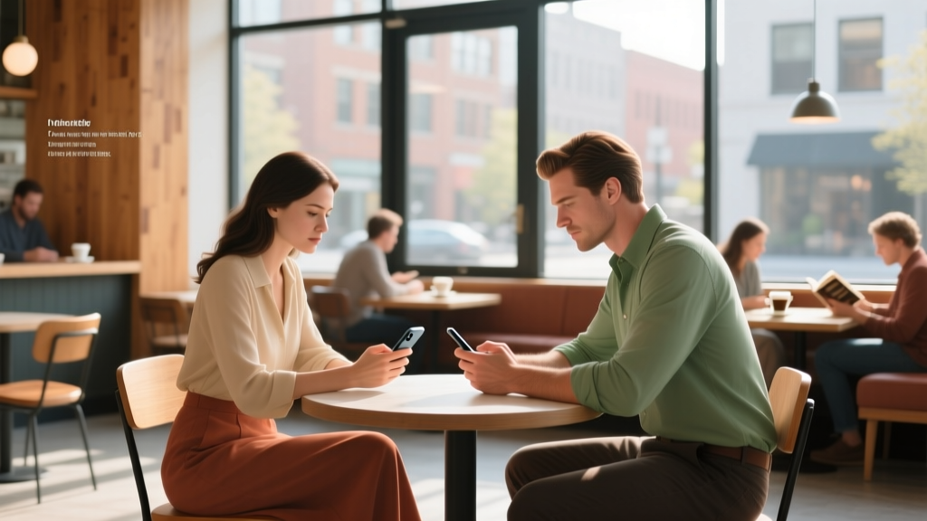 Couple texting