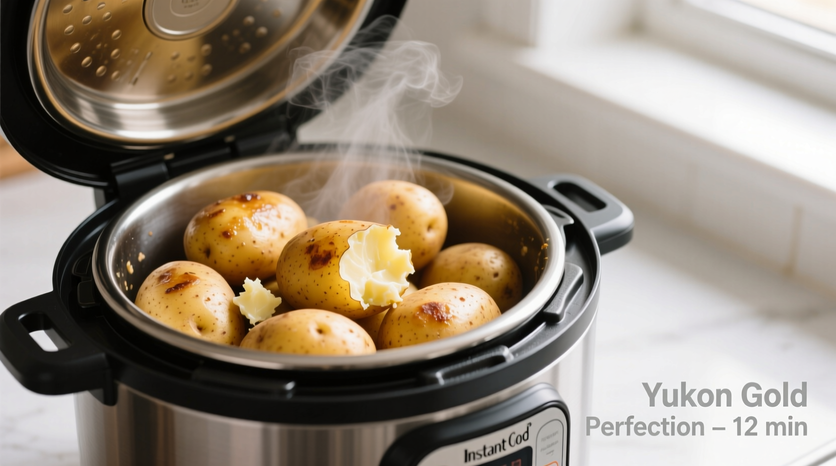 Perfectly cooked Yukon Gold potatoes in Instant Pot