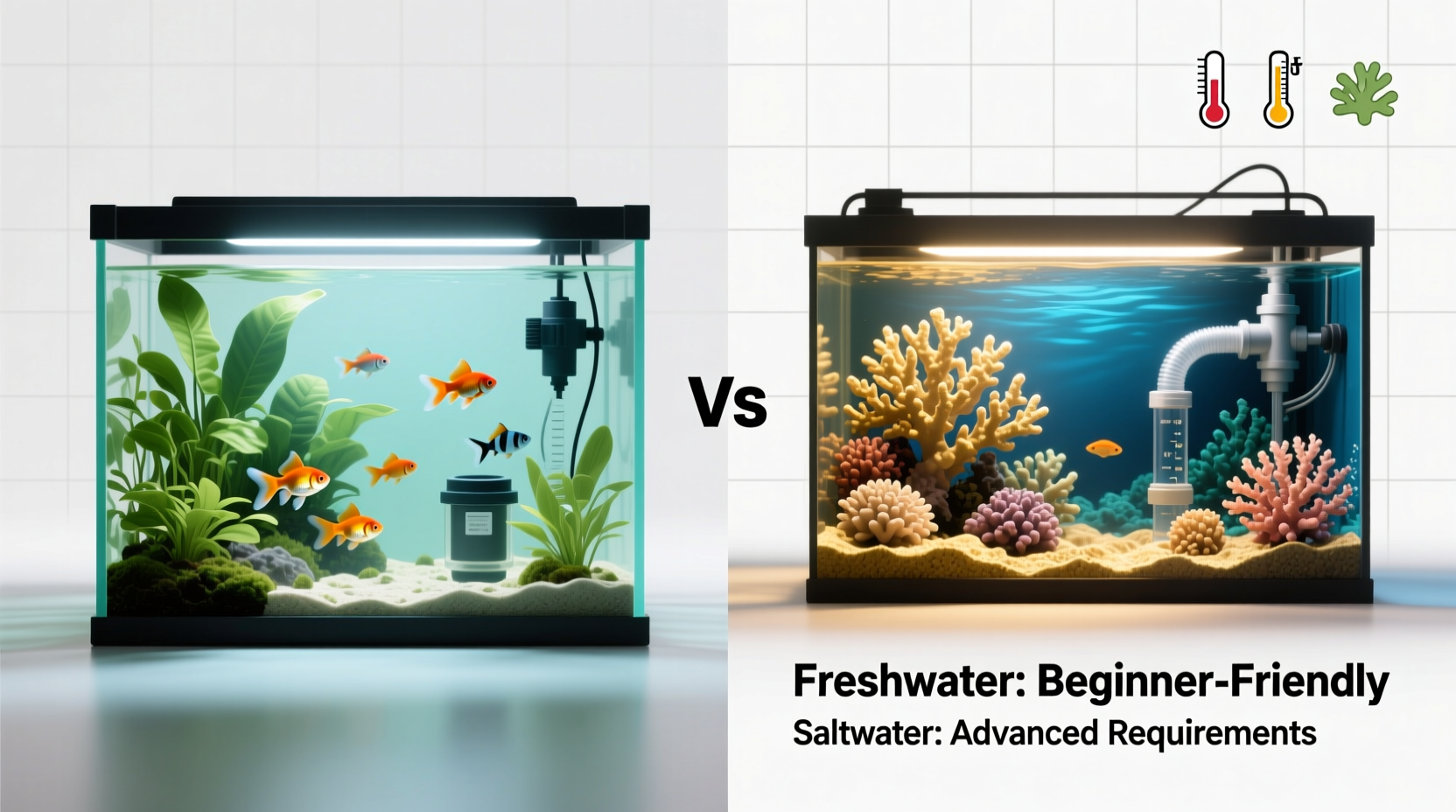 freshwater vs saltwater aquarium which setup is actually harder for beginners