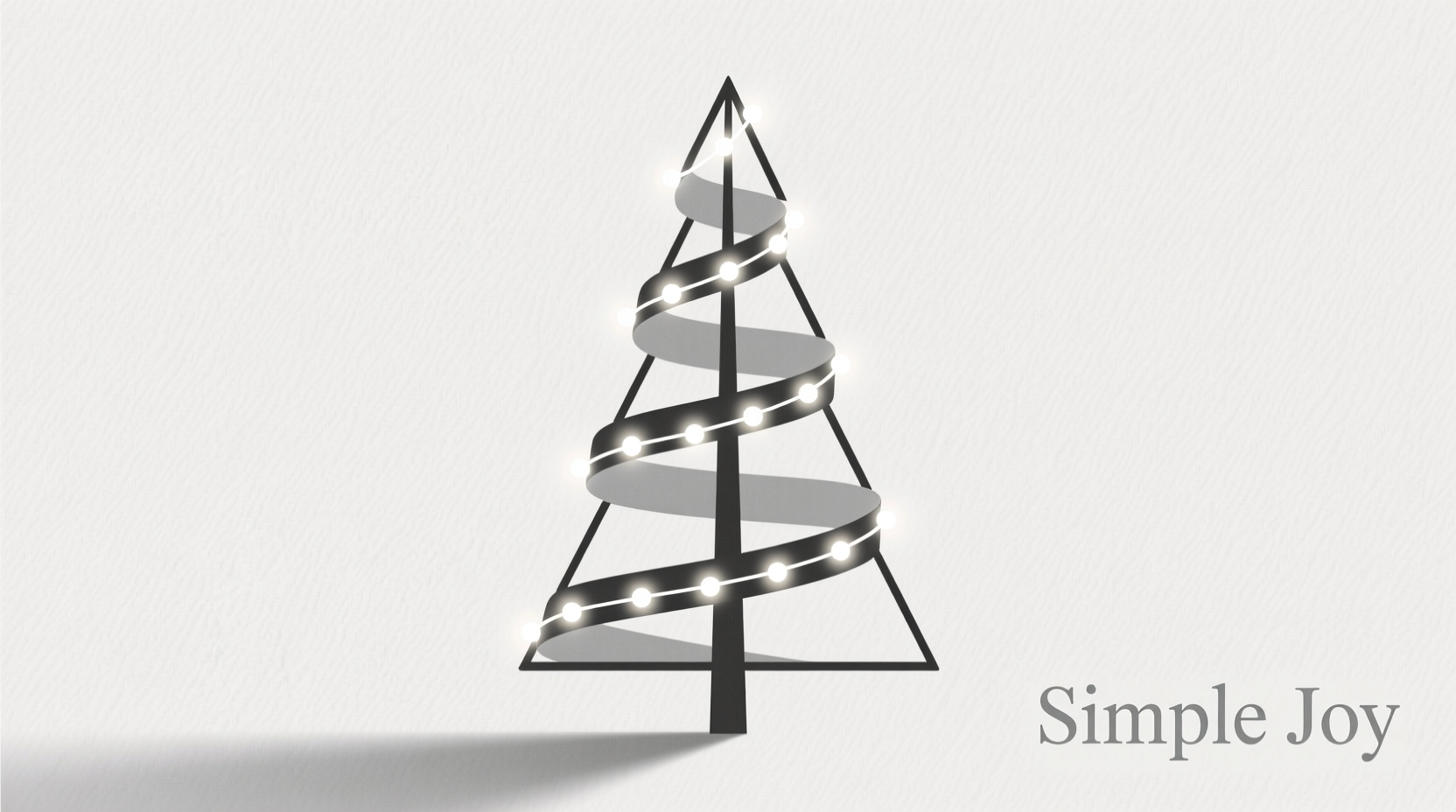 how to create a minimalist christmas tree with only ribbon and lights