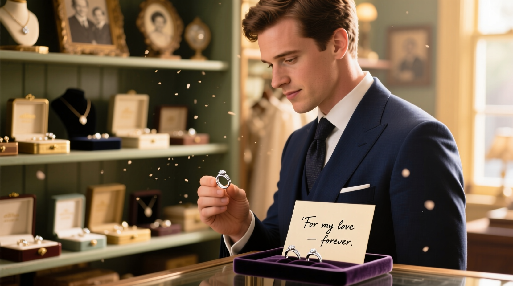 who buys the wedding ring for a man