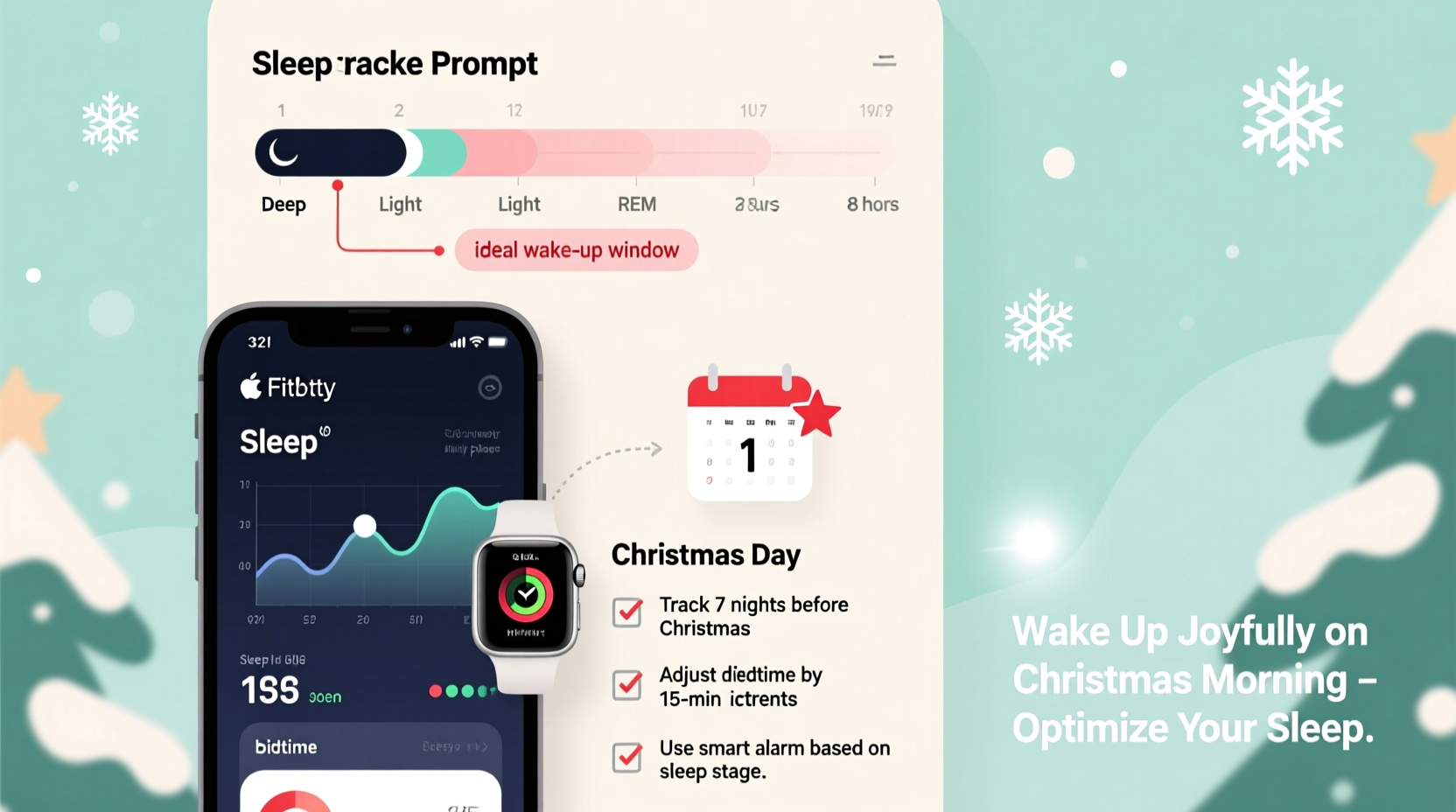 how to use sleep tracking data to optimize bedtime for christmas morning wake ups