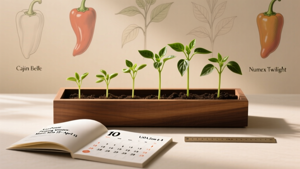 Pepper Seed Starting Calendar by USDA Zone (2026)