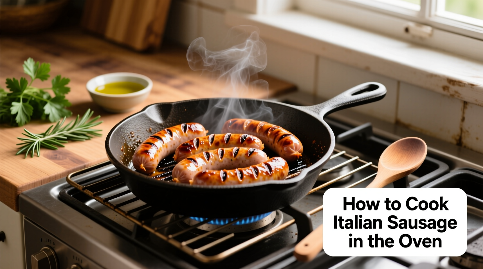 Italienische Wurst mit Beilagen