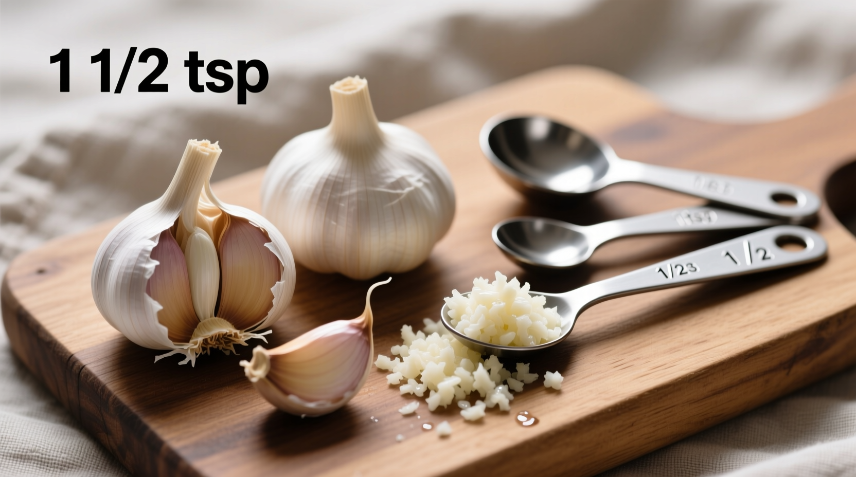 3 Knoblauchzehen wie viele Teelöffel? Präziser Umrechner