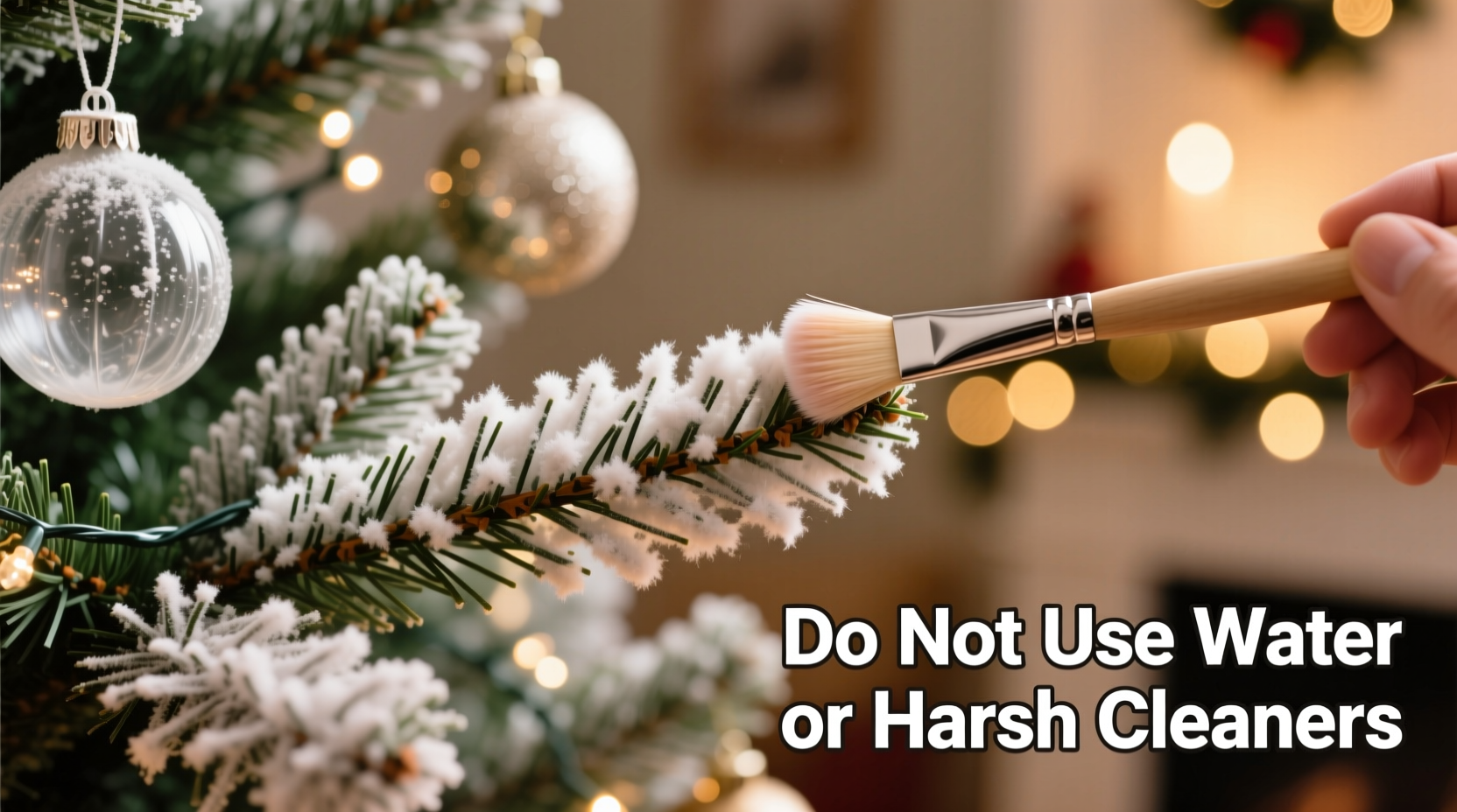 how to clean artificial christmas tree branches without damaging flocking