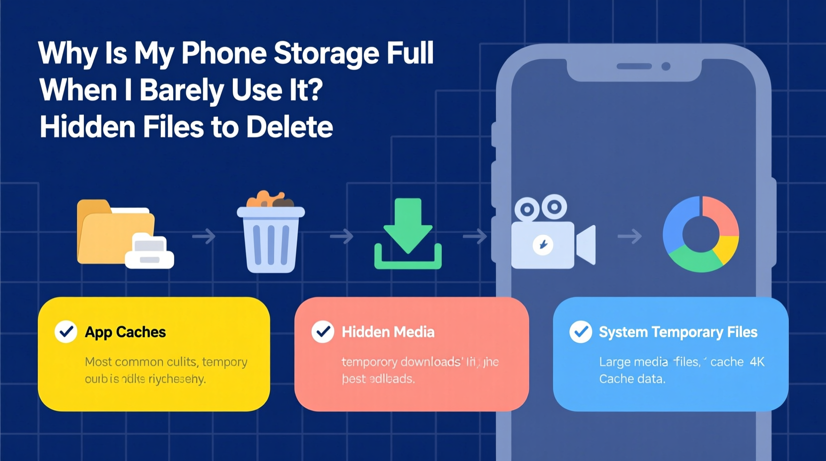 why is my phone storage full when i barely use it hidden files to delete