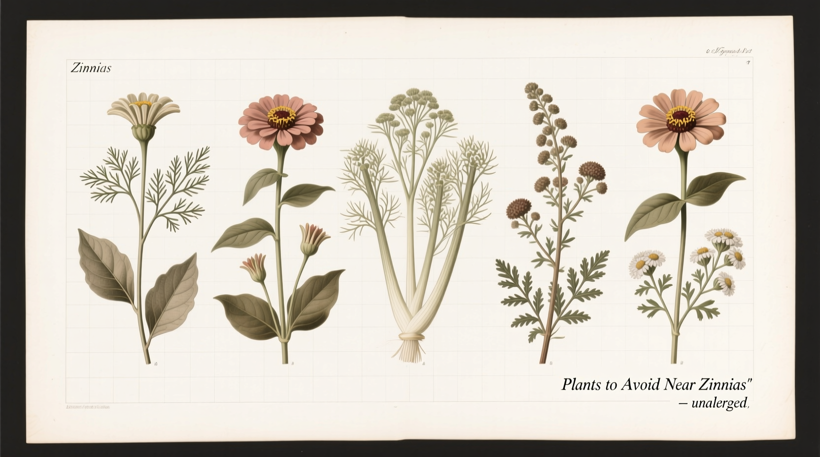 plants to never grow next to zinnias