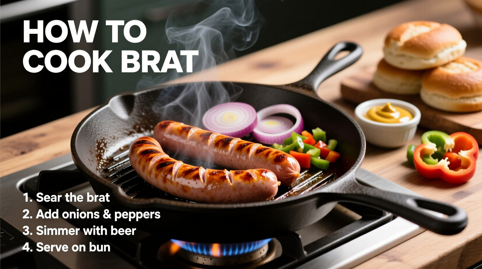 how to cook brat