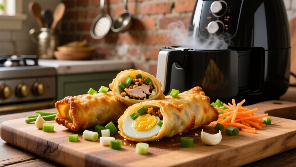 Ground Chicken Egg Rolls in Air Fryer (Crispy & Easy!)