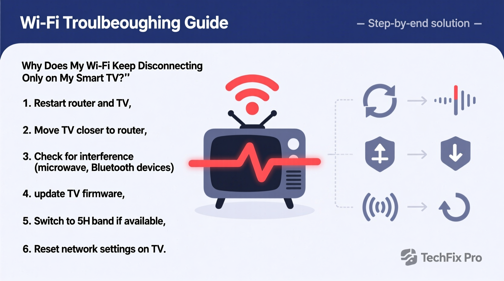 why does my wifi keep disconnecting only on my smart tv troubleshooting steps that work