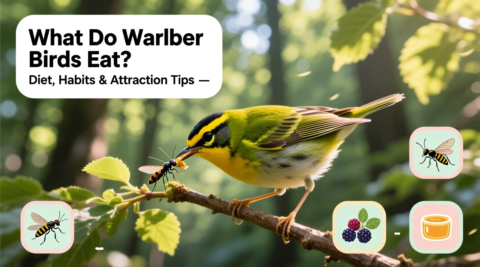 What Do Warbler Birds Eat? Diet, Habits & Attraction Tips