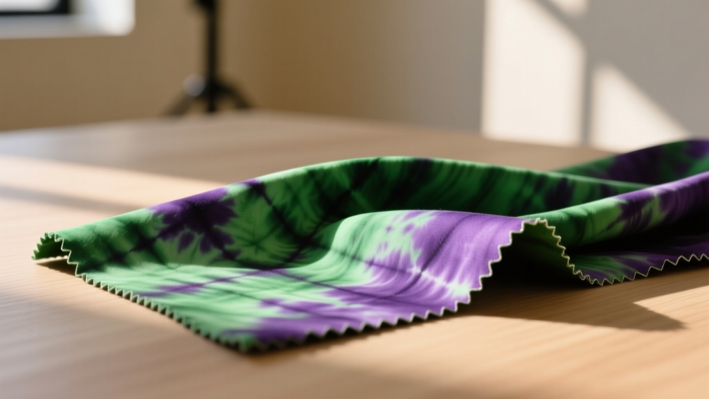 Green Purple Tie Dye Fabric Care Guide