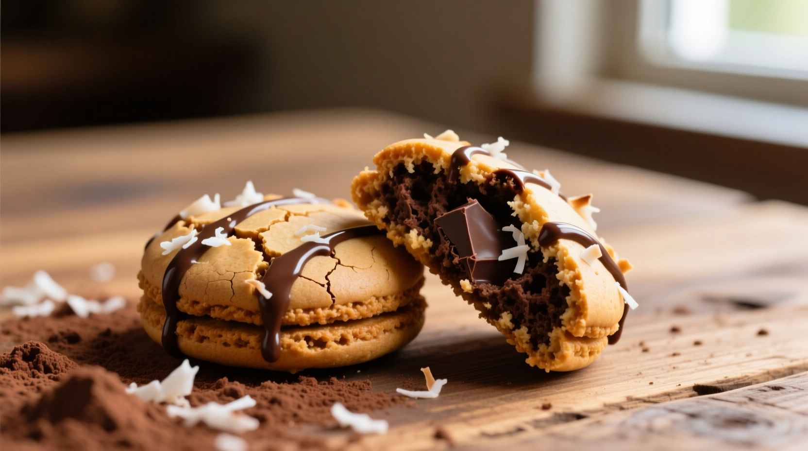 double chocolate coconut macaroons flourless coconut cookies recipe