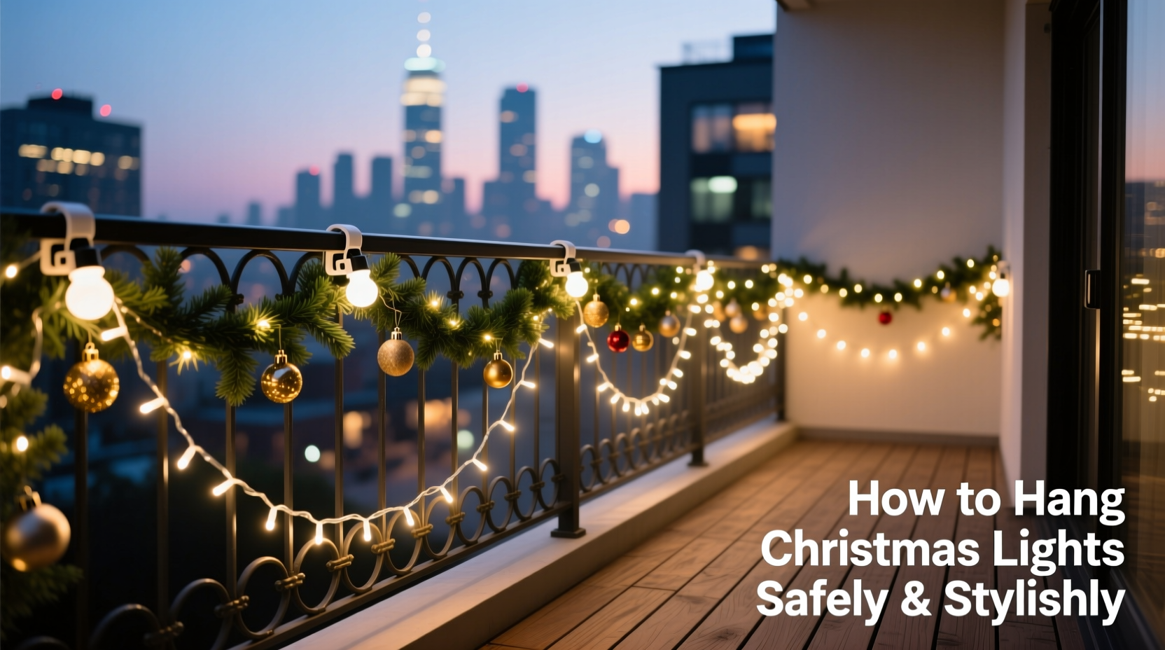 how to hang christmas lights on an apartment balcony safely and stylishly