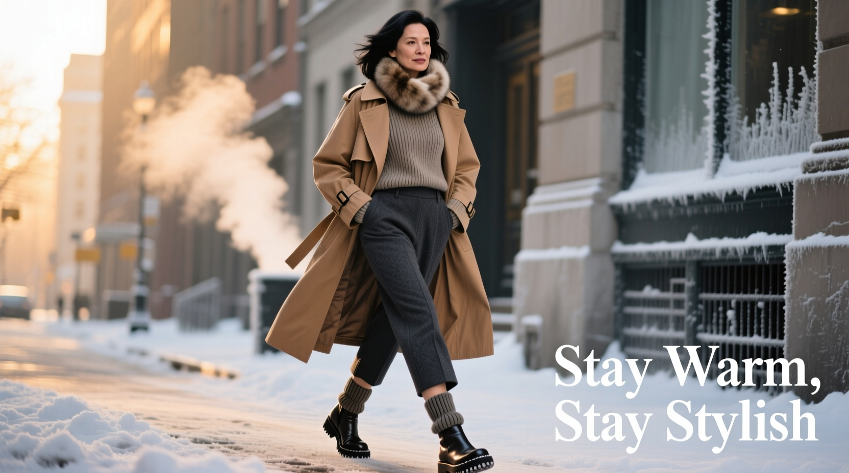 how to style cropped pants in winter without looking cold