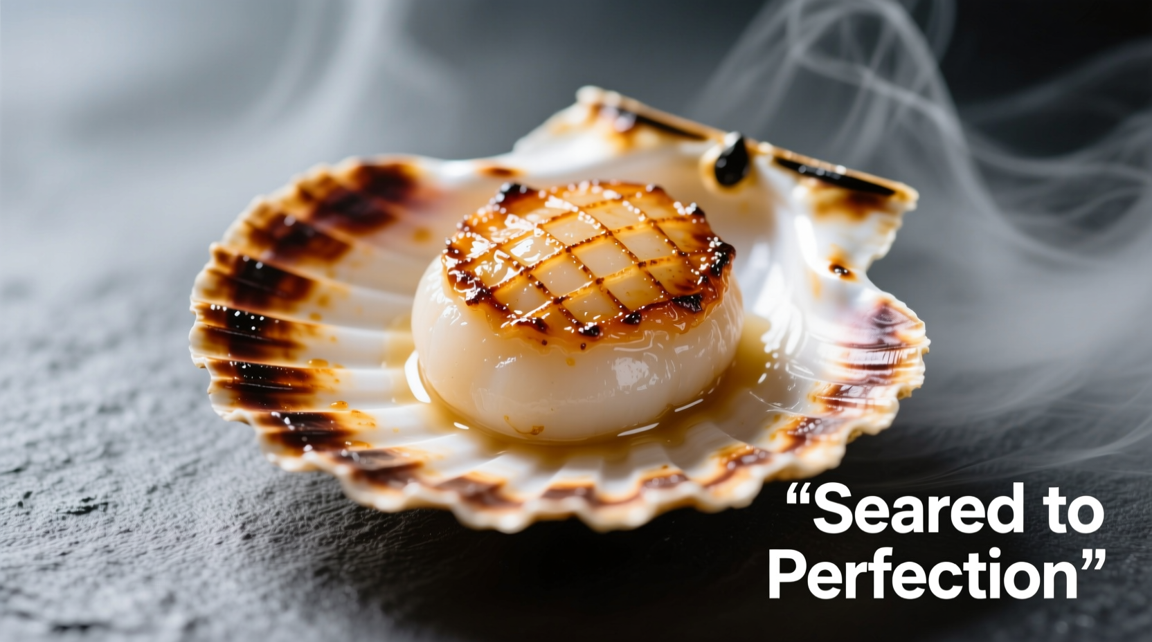 Perfectly seared sea scallops with golden crust