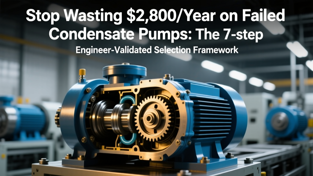 Stop Wasting $2,800/yr on Failed Condensate Pumps