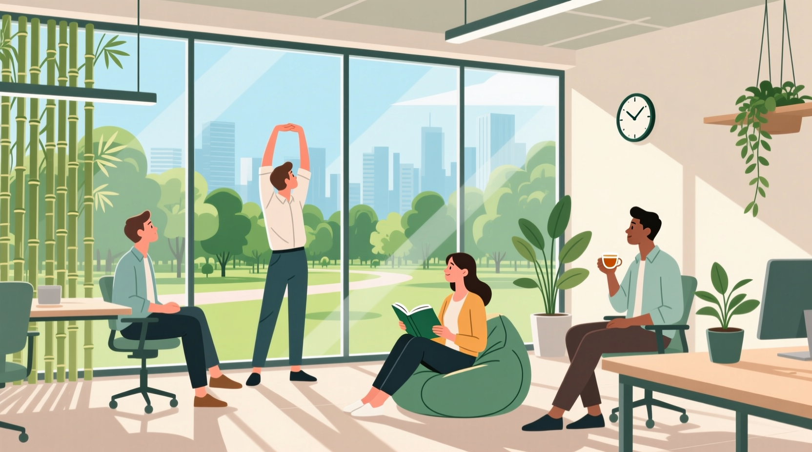 boost your productivity by taking short breaks to look