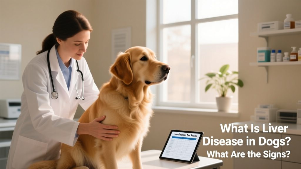 Veterinarian examining a dog's abdomen during a physical exam