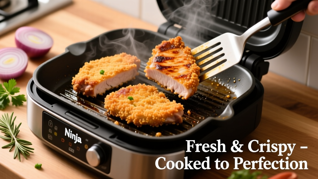 Crispy Breaded Pork Chops on Ninja Foodi Grill