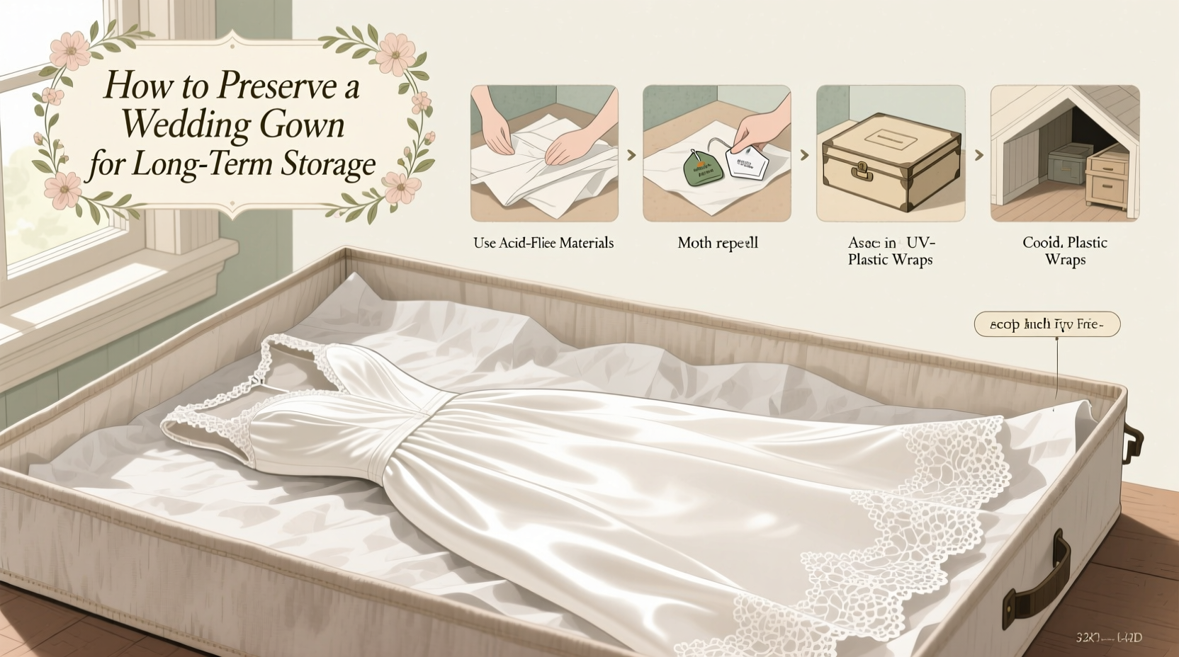 how to preserve wedding gown