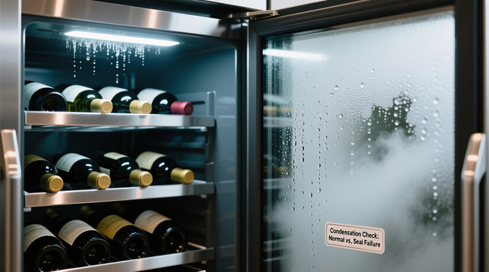 wine fridge condensation inside is it normal or a sign of seal failure