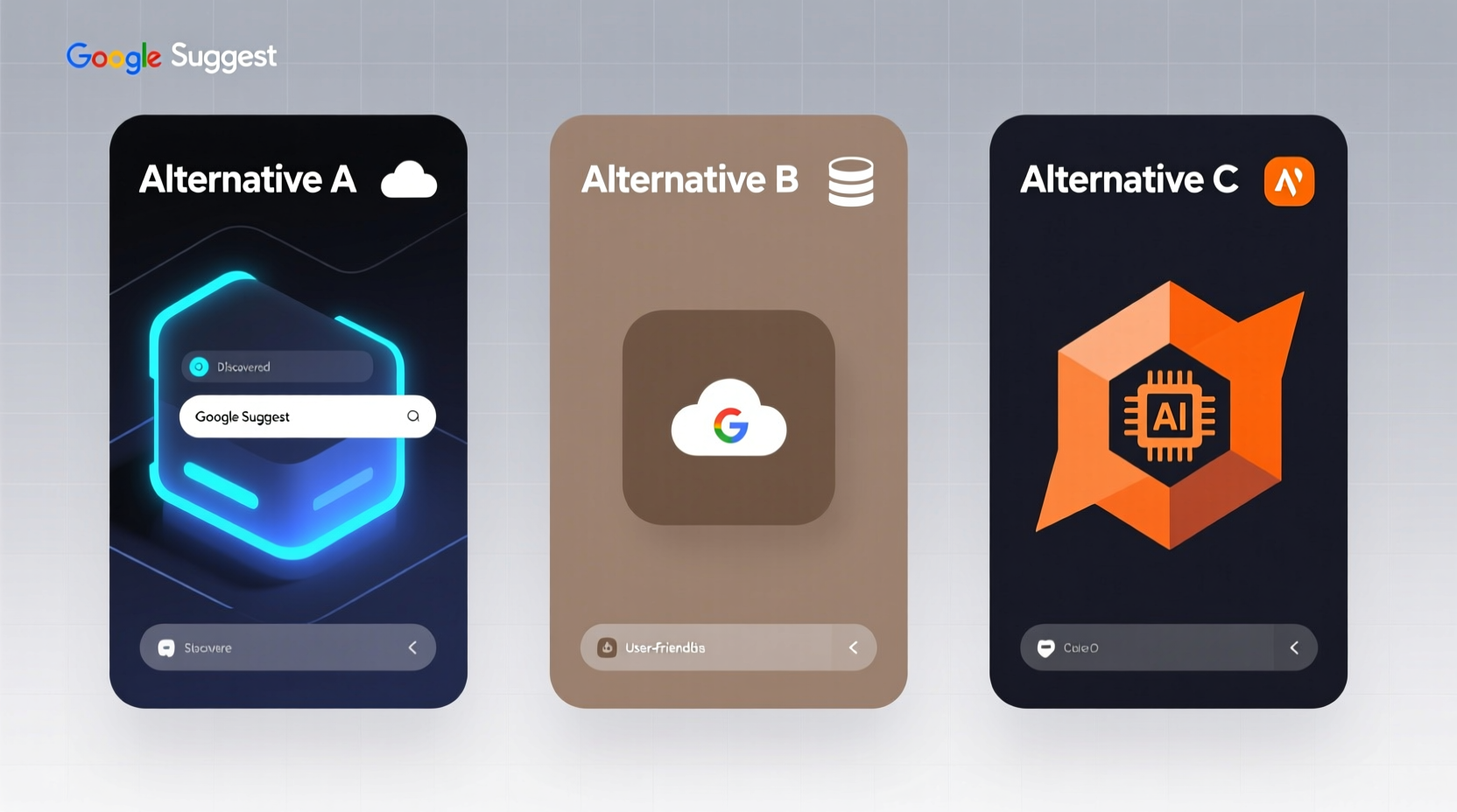 use google suggest to find software alternatives