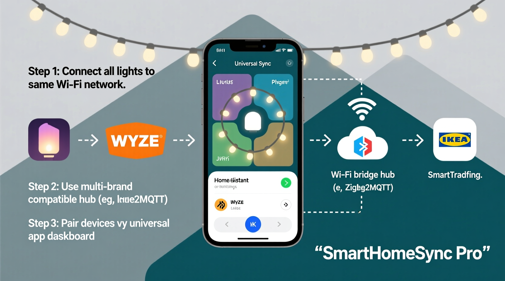 how to sync multiple brands of smart christmas lights to one app reliably