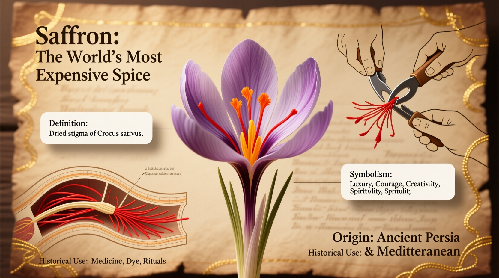 what is saffron meaning and definition explained