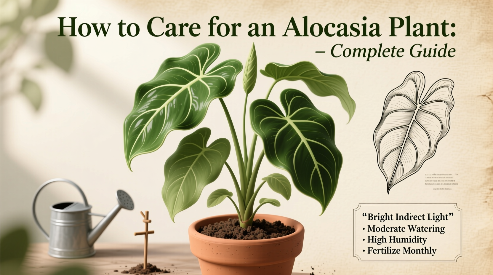 7 Alocasia Care Tips for Thriving Plants | TheHomeSprouts