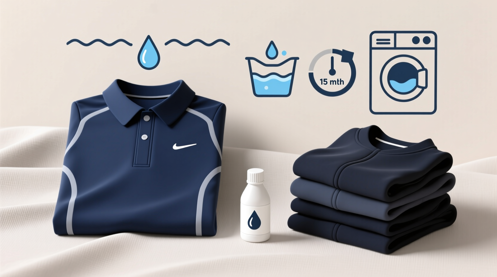 laundry tips navy athletic wear dark laundry