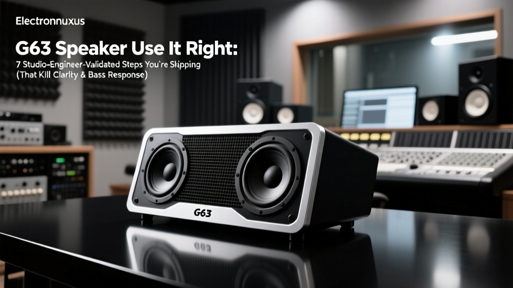 G63 Speaker Use It Right: 7 Studio-Engineer-Validated Steps You’re Skipping (That Kill Clarity & Bass Response)