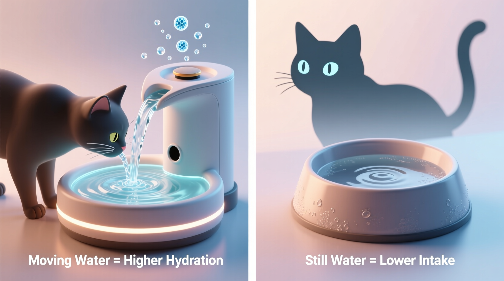 cat fountain vs water bowl does moving water actually encourage drinking