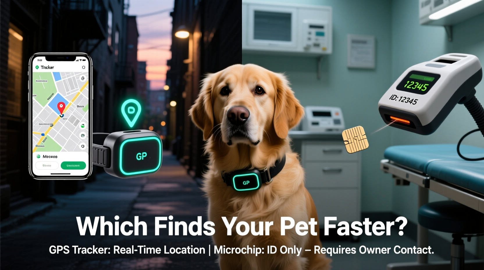 pet tracker collar vs microchip which finds lost pets faster