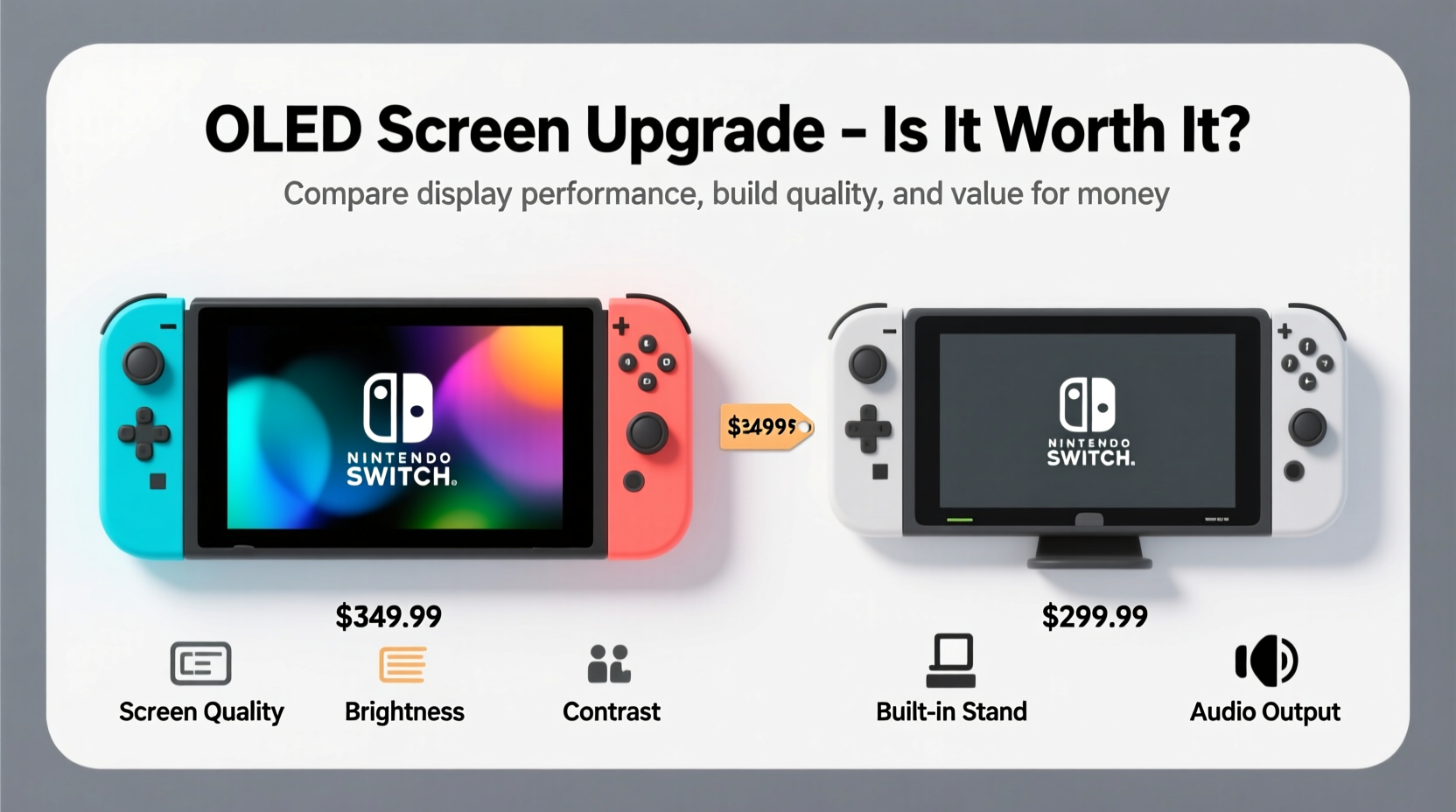 nintendo switch oled vs base model is the screen upgrade worth the extra cost