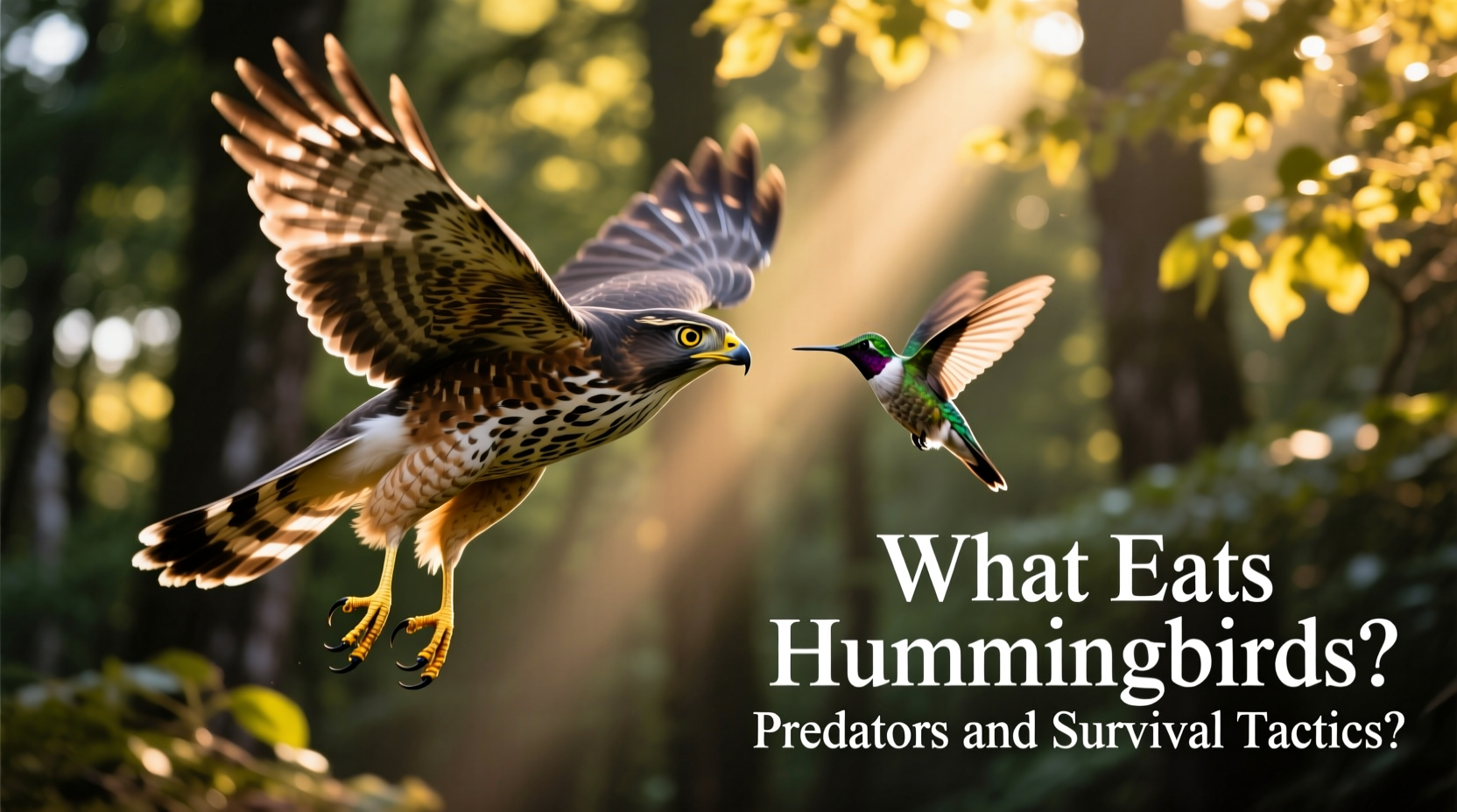 what eats humming birds