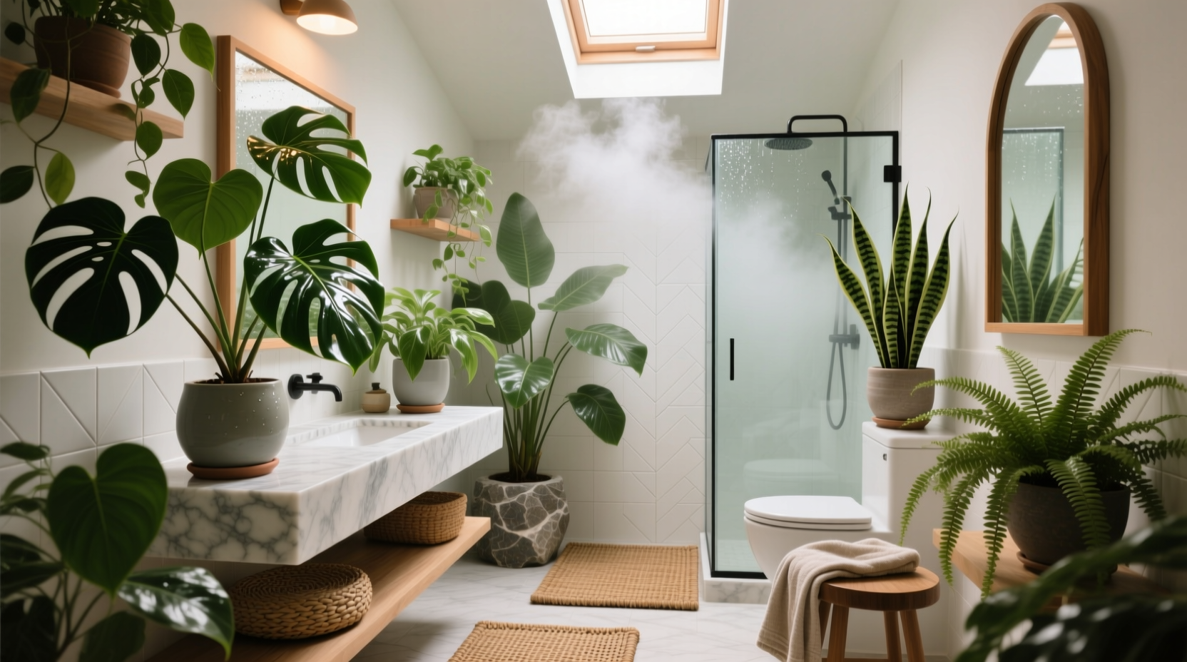 indoor bathroom plants