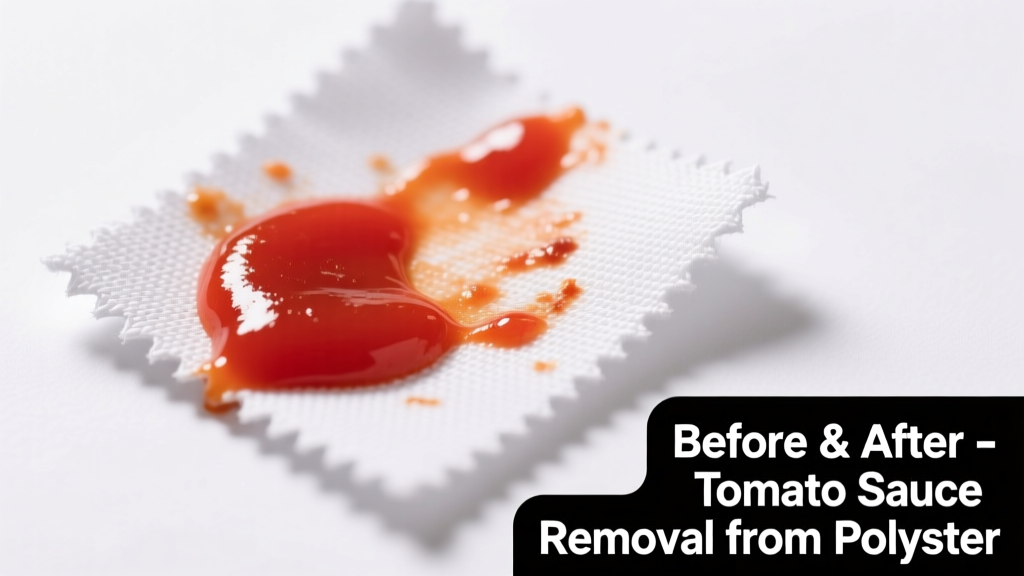 How to Remove Tomato Sauce from Polyester Fabric