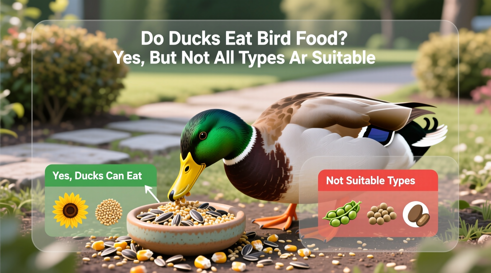 do ducks eat bird food