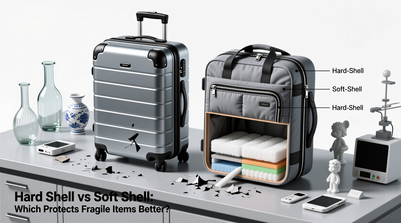 hard shell vs soft shell luggage which protects fragile items better