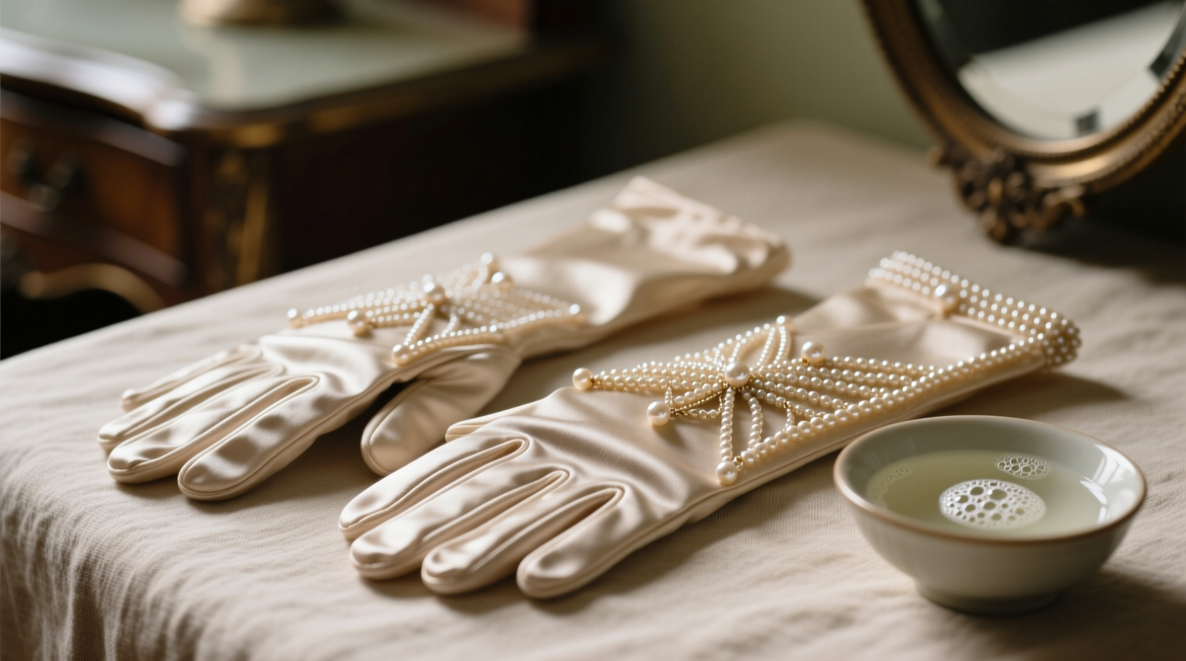 how to clean beaded evening gloves safely