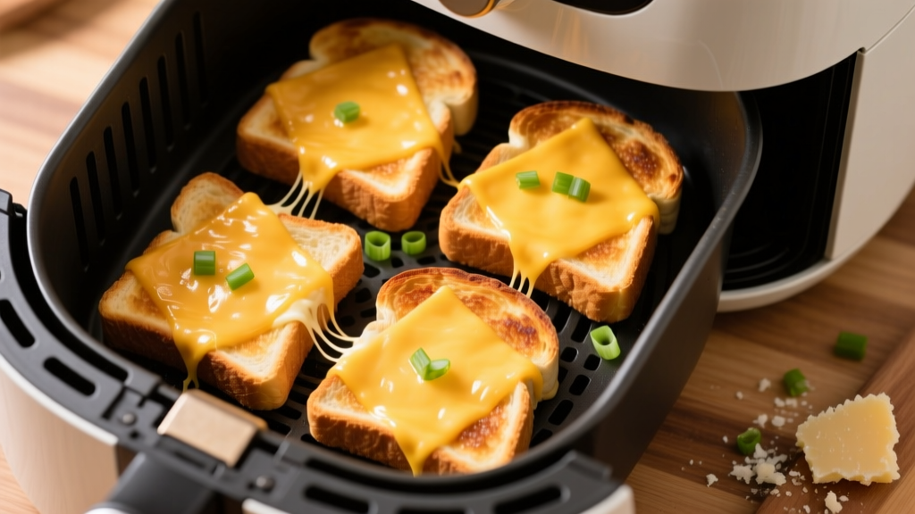 5-Cheese Texas Toast in Air Fryer (Crispy & Cheesy!)