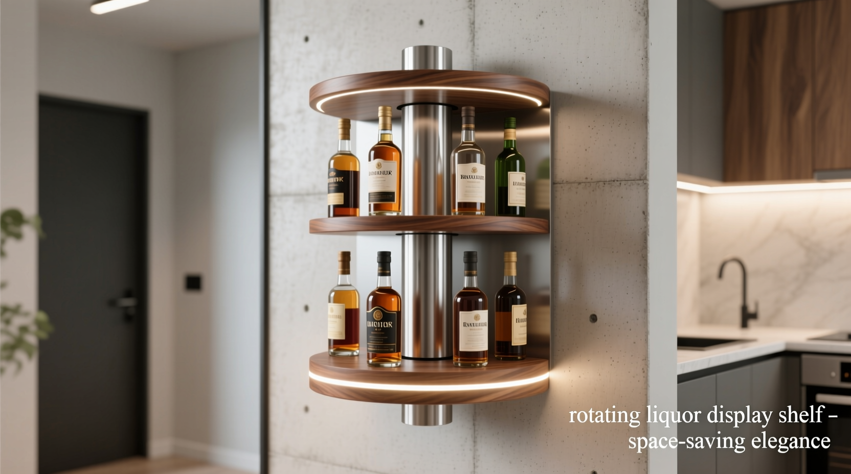 is a rotating liquor display shelf worth it for small spaces
