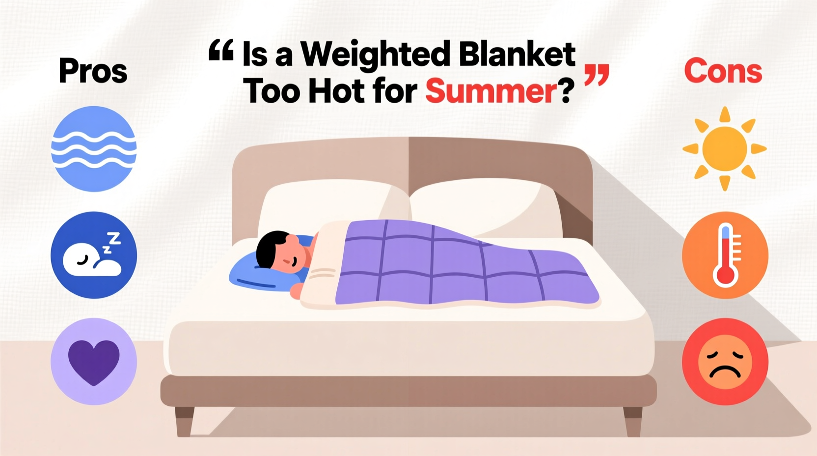 weighted blanket for anxiety pros cons and is it too hot for summer
